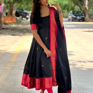 Black Paithani Silk