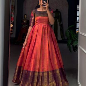 Kanjivaram silk Gown