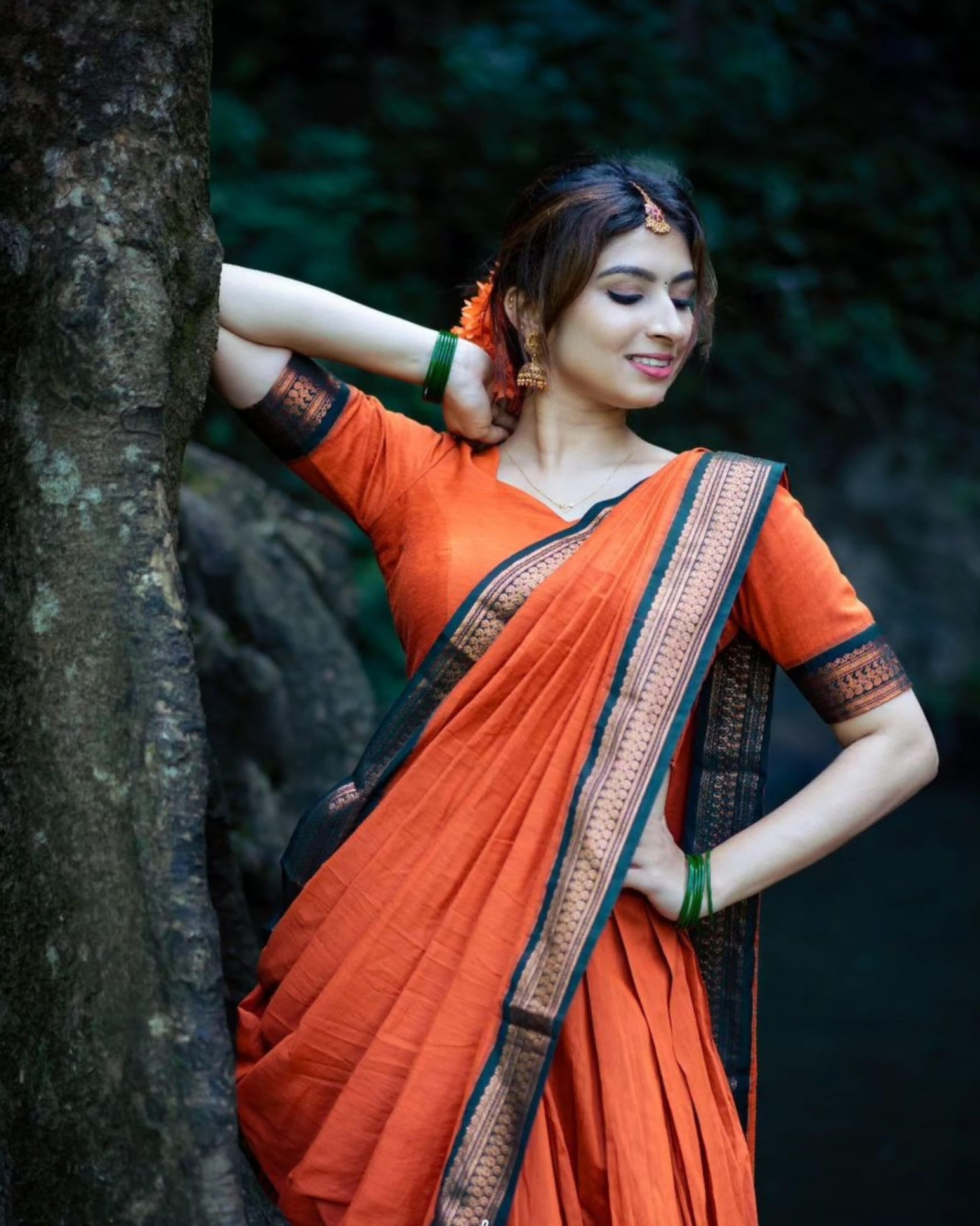 South Indian Traditional Half Saree - Image 4