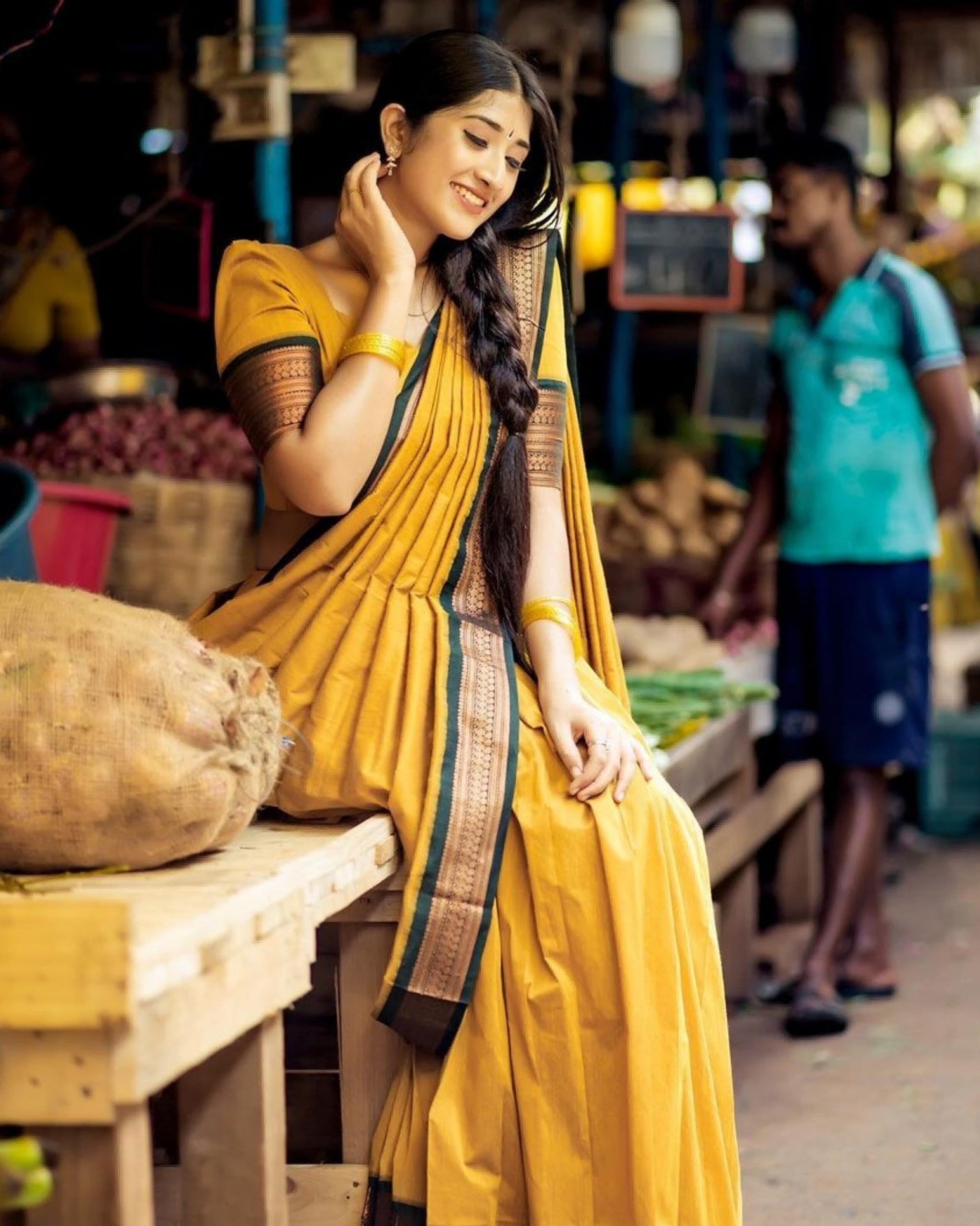 South Indian Traditional Half Saree - Image 3