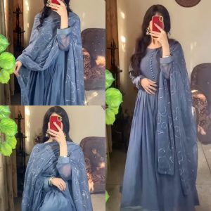 Anarkali Paired With A Beautifully Embroidered Dupatta