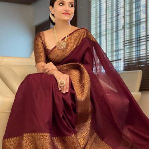 Maroon Trendy Saree
