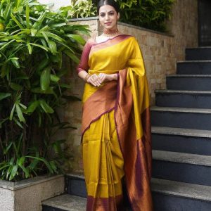 Trendy Saree Yellow
