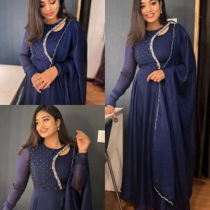 Beautiful Embroidery work gown with Dupptta