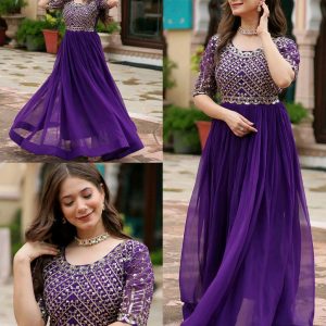 New Collections Party Wear Anarkali Gown Set For Women