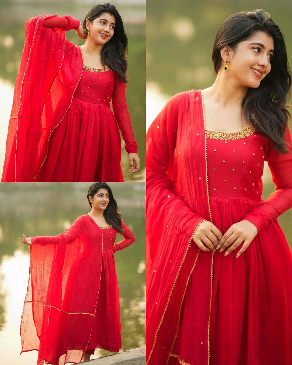 Trendy Designer Hand Zardoshi Work Gown With Cut Work Duppata.