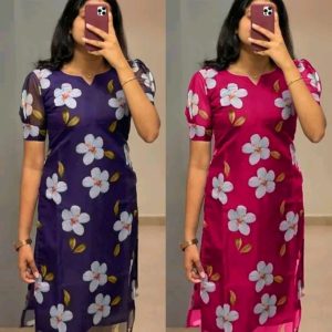 ORGANZA PRINTED KURTI