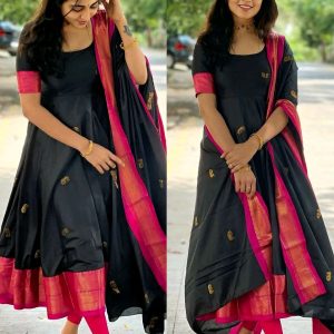 Black Paithani Silk