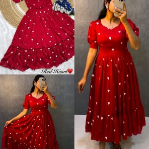 Launching valentine's days special Heart ❤️ midi gown