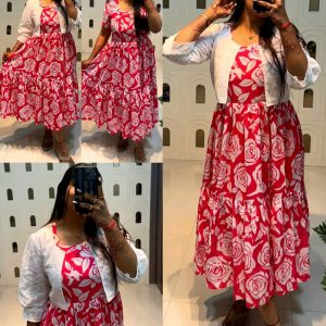 Two types to wear Our beautiful maxi with Hakoba koti