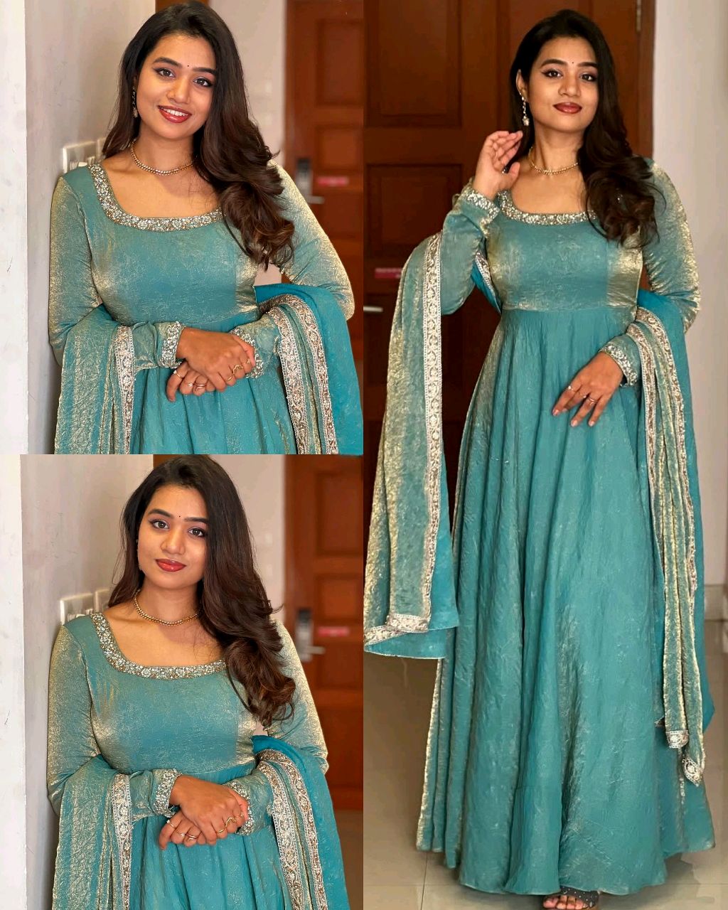 Launching Heavy Designer Party Wear Look Gown-Dupatta in Heavy Multy Thread Embroidery Sequence Work