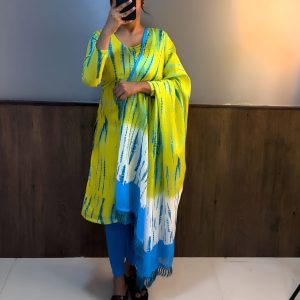 Colourfull Kurti Dupatta & Pant Set