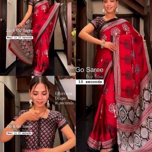 New Trending Zip & Go saree With Rich Digital Print Saree