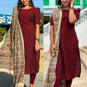 TRENDY HIGH DEMANDED KURTA WITH DUPATTA & BOTTOM