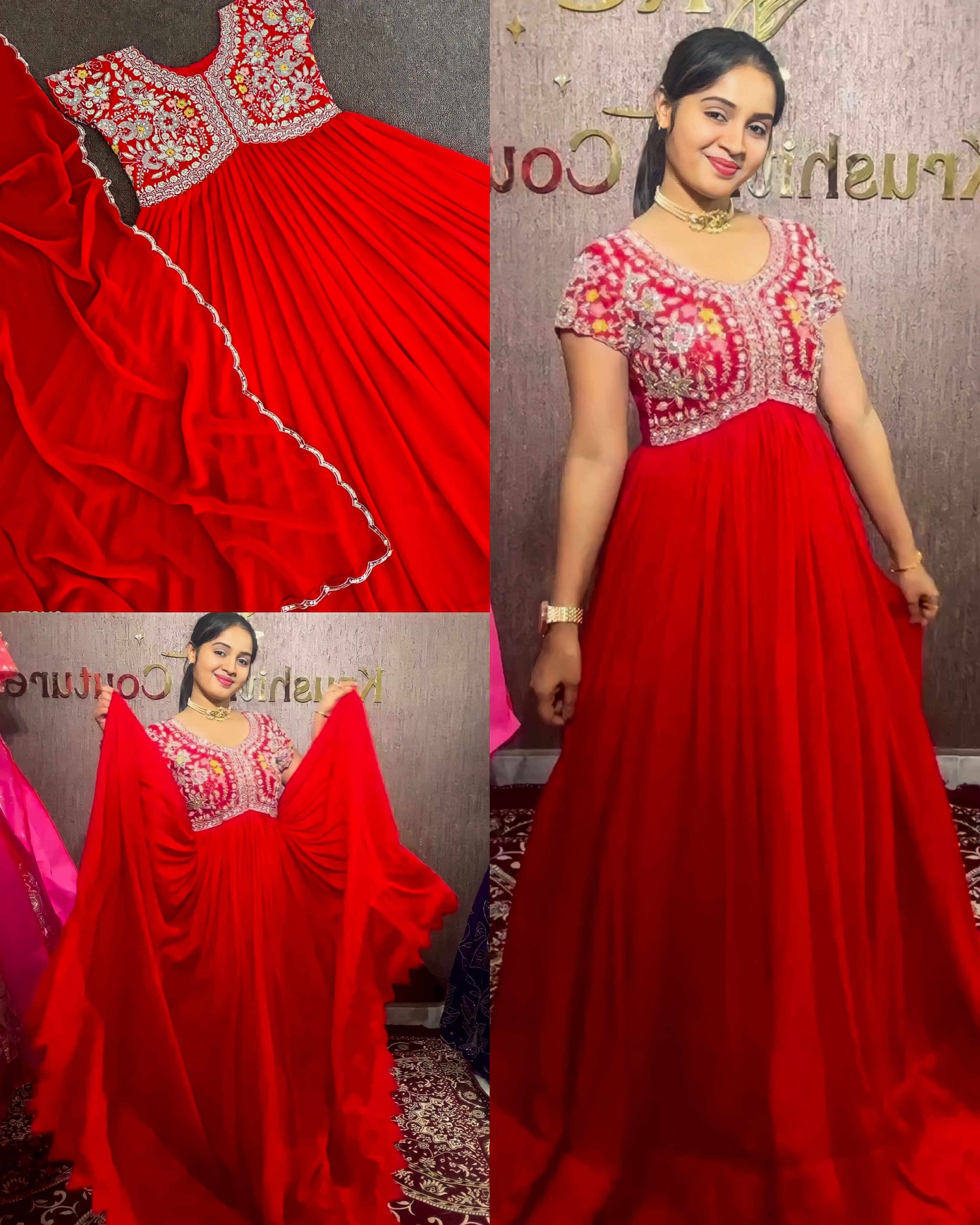 Aliya Cut Gown With Dupatta - Image 2