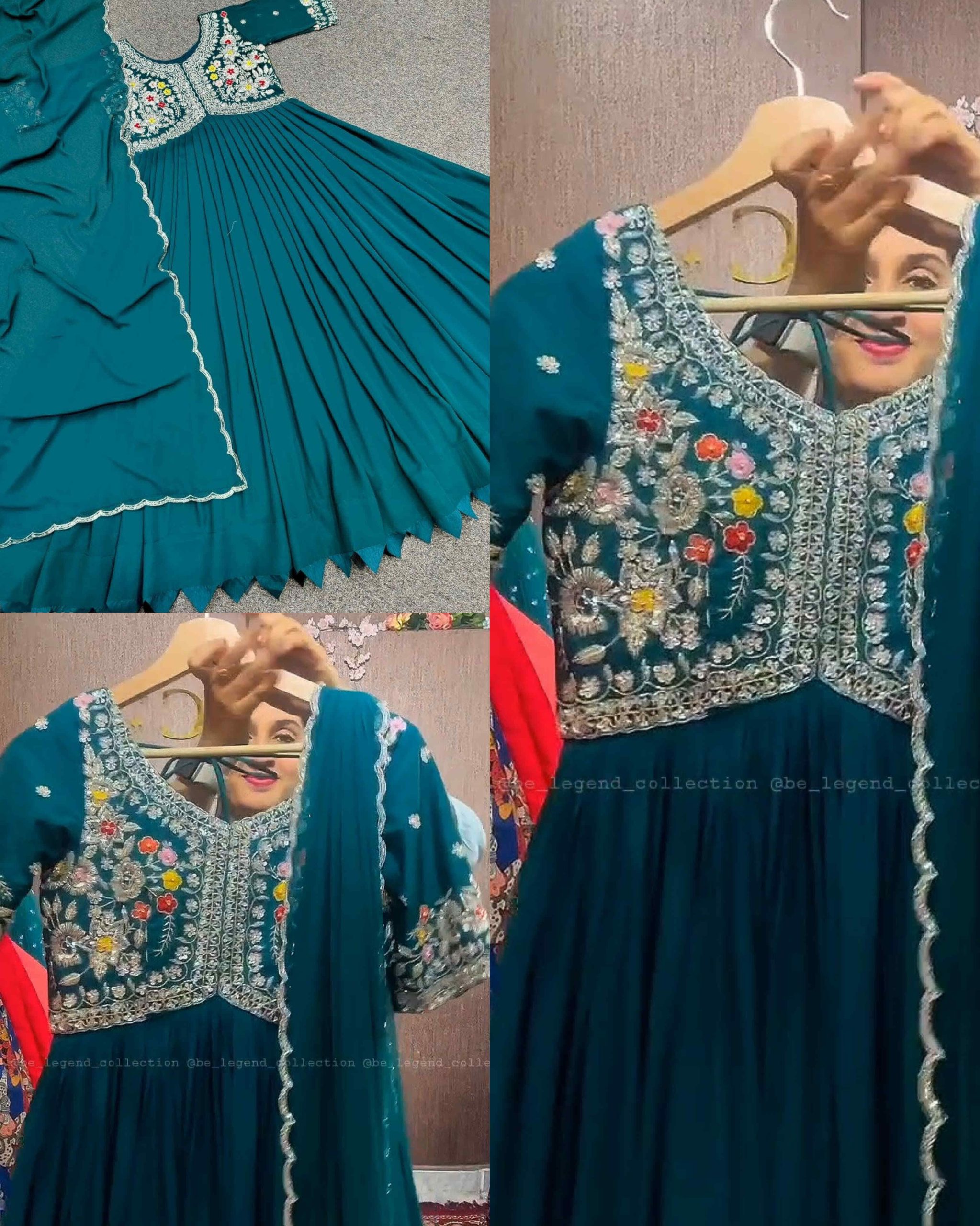 Aliya Cut Gown With Dupatta - Image 3