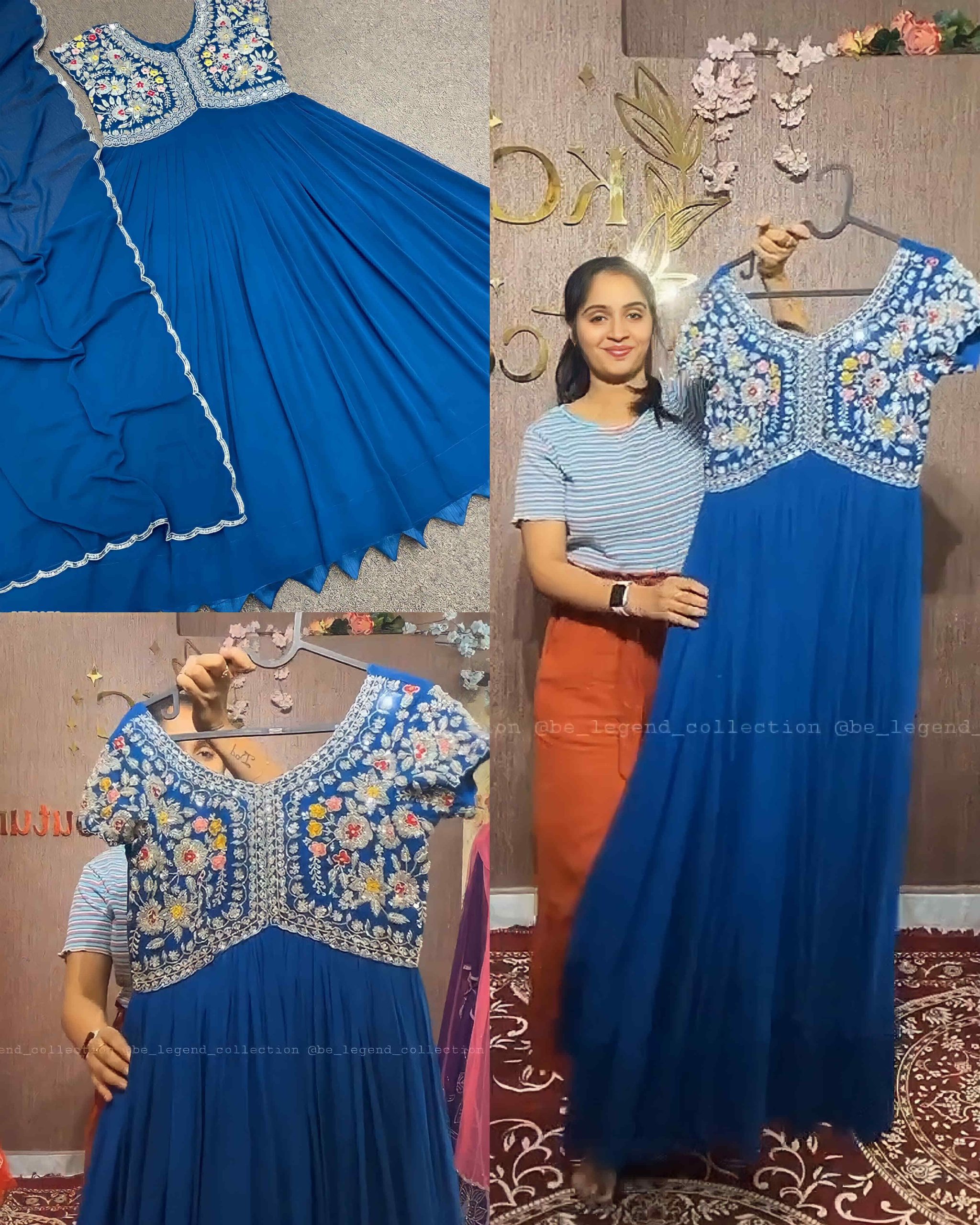 Aliya Cut Gown With Dupatta - Image 4