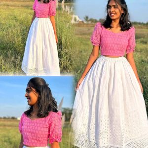 NEW LAUNCHING EXCLUSIVE SUMMER CROP TOP AND SKIRT STYLE COLLECTION