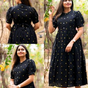 Black Anarkali Woman Dress
