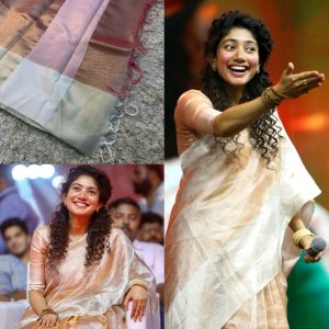Sai Pallavi mam inspired Tissue Soft Silk Saree
