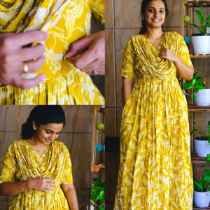 MAXI STYLE FEEDDING WITH DUPATTA ATTACHED