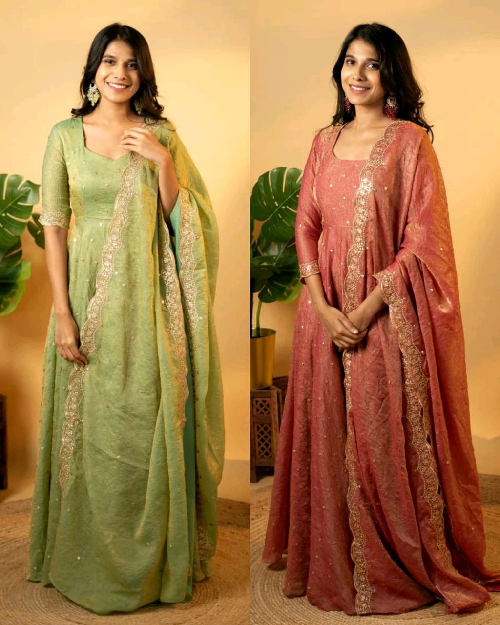 Party Wear Look Fancy Umbrella Gown & Dupatta - Image 2