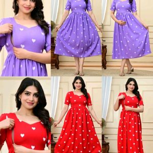 Women's Pure Cotton Printed Feeding / Maternity Wear