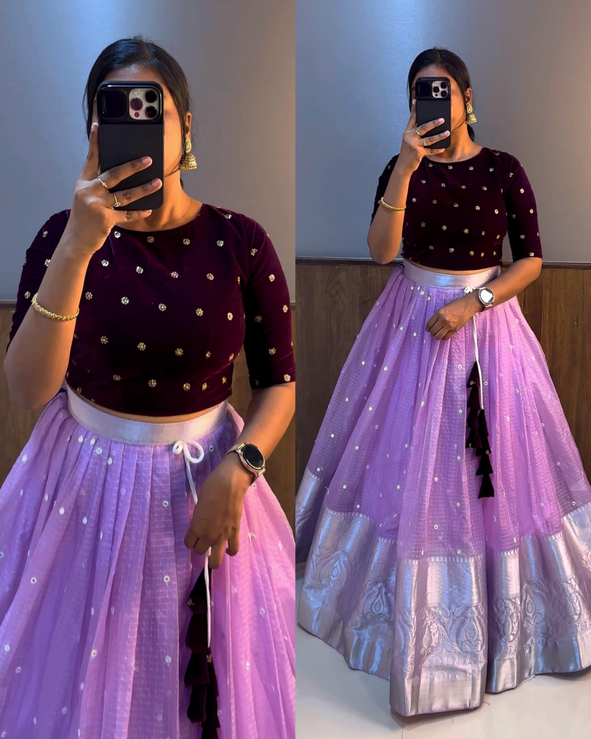Beautiful Crop top + Skirt Lehenga
