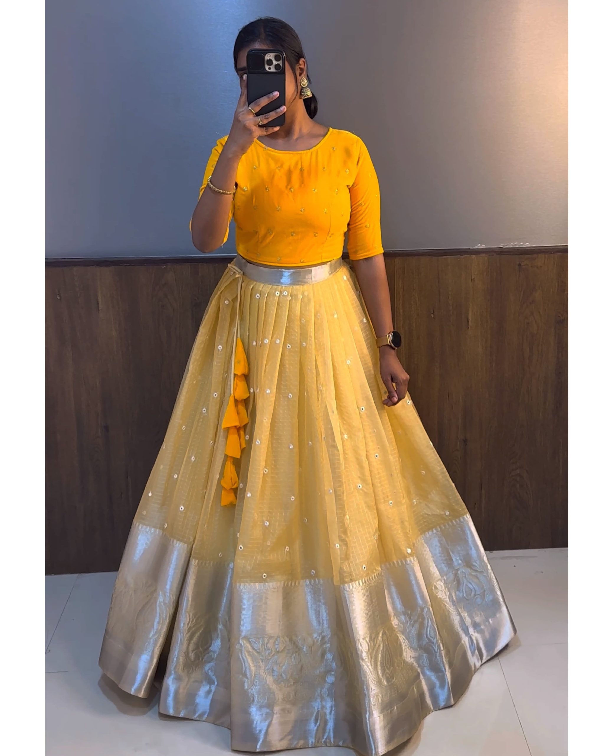 Beautiful Crop top + Skirt Lehenga - Image 4