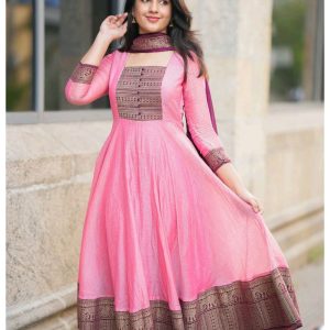 New Launching super Hit Vichitra Fabric beautiful gown With Duppta