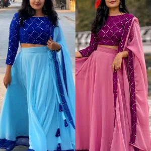 New Designer Crop Top+ DUPPTA