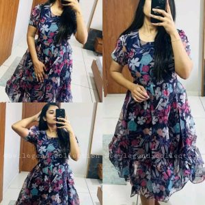 Woman Party Wear Organza One Piece