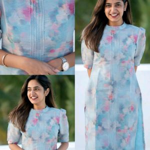 SKY BLUE BEAUTIFUL KURTI