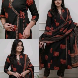 Elegant Cotton Dupatta Pant Set