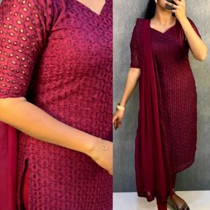 Elegant premium cotton hakoba kurti with six beautiful