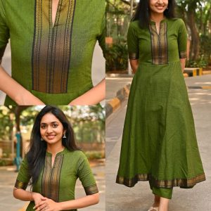 Featuring Beautiful Suit Sets in pure Chanderi Top with duppta with jcard wiving, it is beautifully decorated desgins prints and hand zari wiving