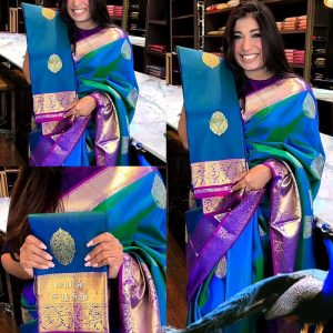 Peacock Kanijivaram Soft Silk Saree