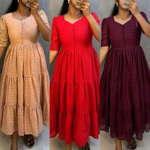 Hakoba 3 layer Gown With One Side Pocket