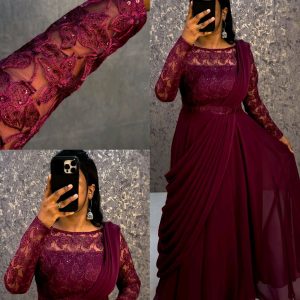 Budget friendly Party Gown + Belt + Dupata😍