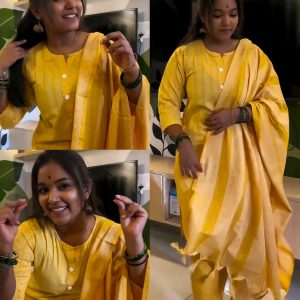 Daily college & office wear Cotton Kurta Set For Womens