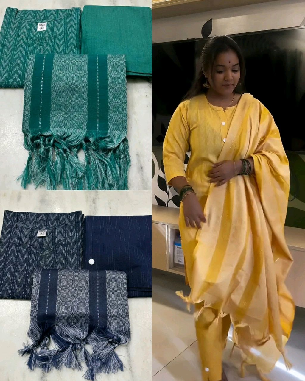 Daily college & office wear Cotton Kurta Set For Womens - Image 2