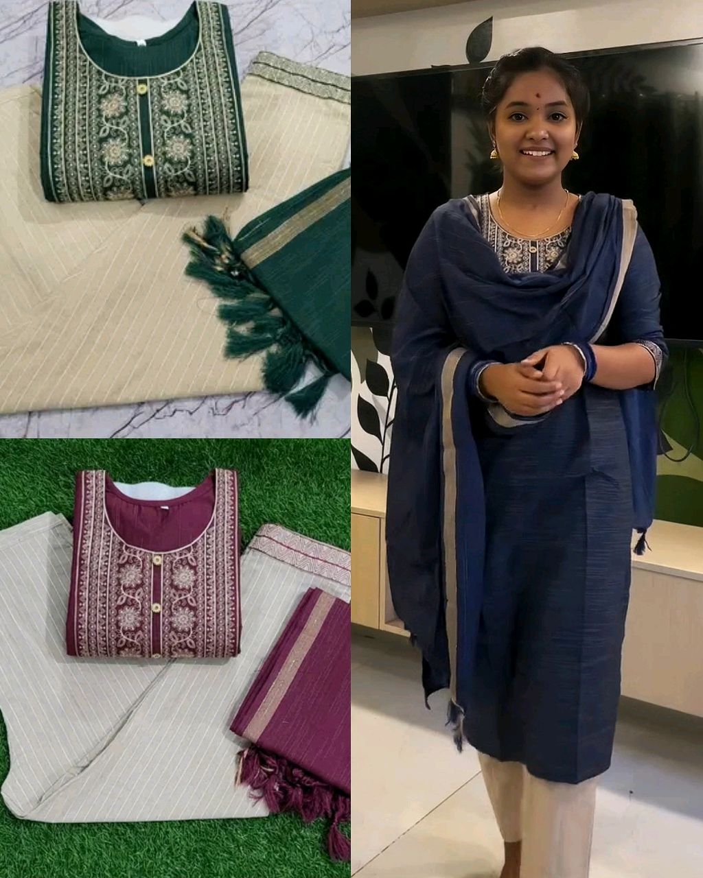 Daily college & office wear Cotton Kurta Set For Womens - Image 4