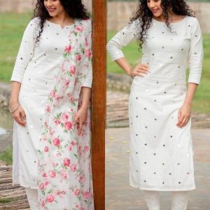 White Kurta Set