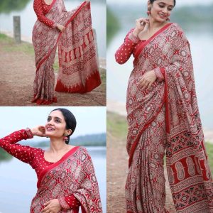 Launching New Modal Satin Crape Trending Saree