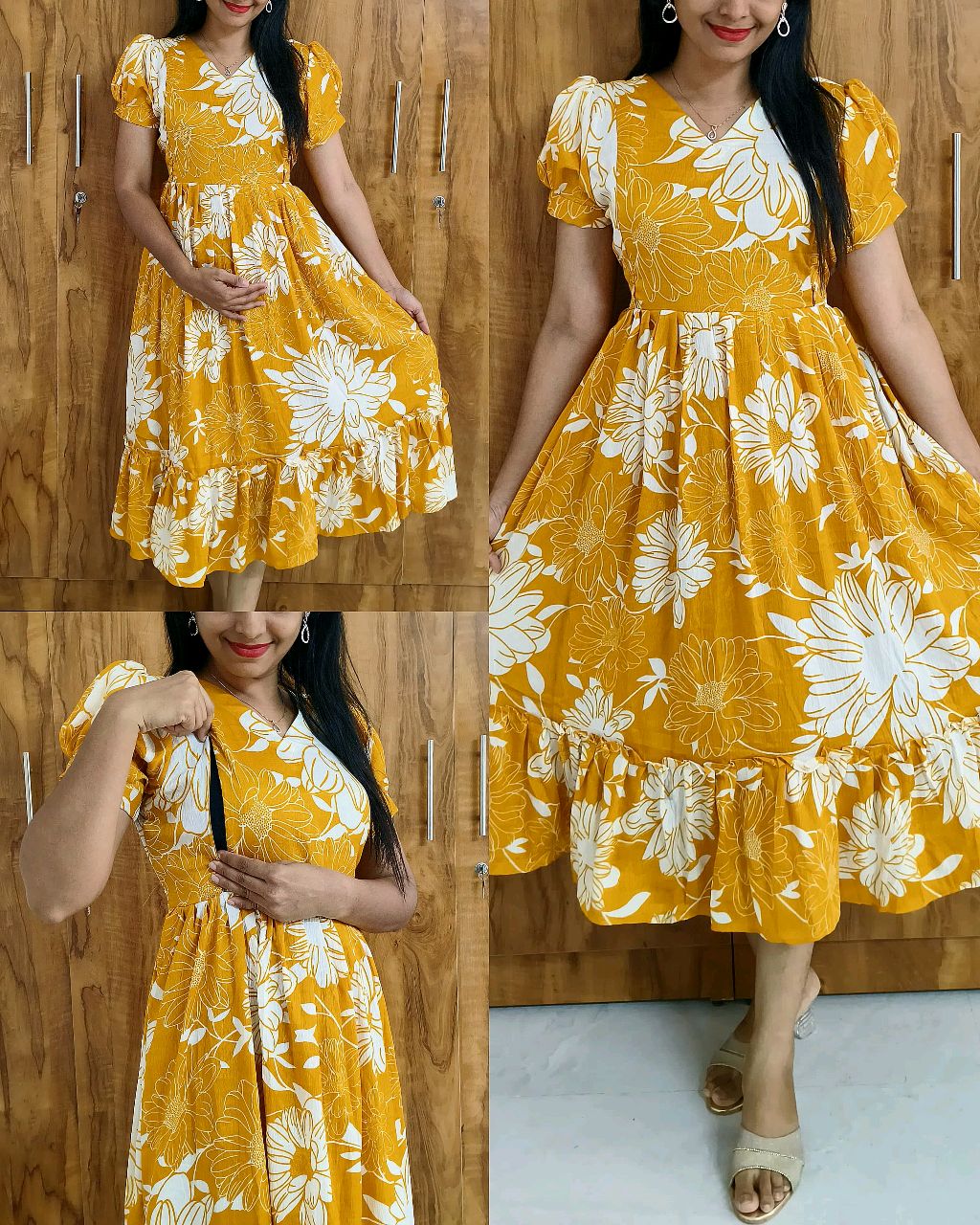 Feeding Frock PURE crushed wrinkle delta premium