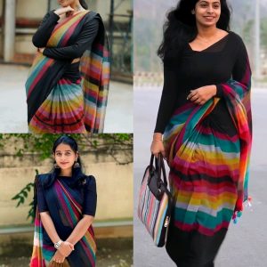Trendy Rainbow Saree