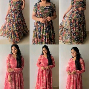 Launching New Floral Degital Printed Maxi Gown