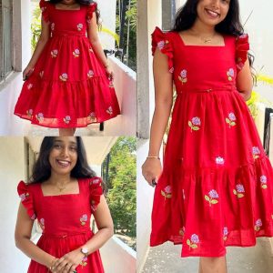 Celebrate this joy of dressing in the best way🌸 here presenting you a beautiful Summer maxi for the upcoming season with beautiful embroidery All Over 😍😍