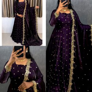 Super Trendy Party wear gown + dupata