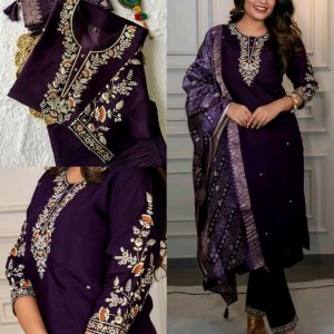 Trendy Launching New Designers Kurti Pent Dupatta Set